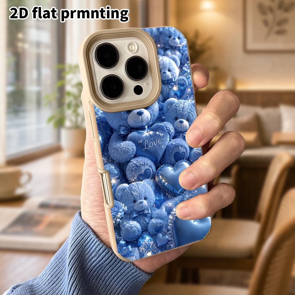 Phone Case: Lambskin 2D Flat Samsung Galaxy A34 A35 M05 M06 S20 S22 S21 FE Plus 5G Protective Case, Little Bear Flower Sea, Christmas and Halloween Gi
