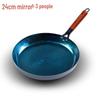 Zhangqiu Handmade Mirror-Finish Flat-Bottom Iron Frying Pan