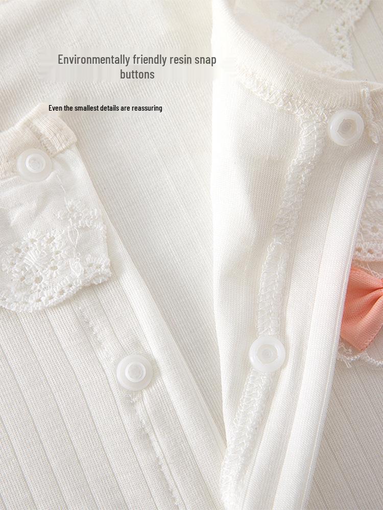 Newborn Long-Sleeve Summer Bodysuit - Lightweight, Boneless Pajamas for Baby Girls