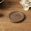 1/6 Stück Walnuss Holz Untersetzer Set Dekorative Runde Tischmatte Hitzebeständiges Pad Japanische Getränkeuntersetzer Heimdekor
