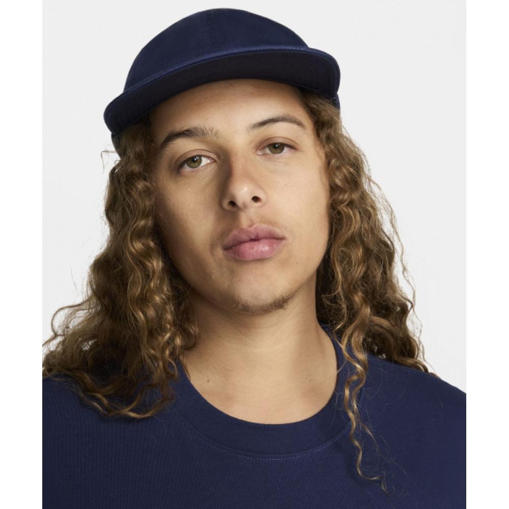 

Неструктурированная кепка NIKE Club с плоским козырьком Midnight Navy FN4405 410 LXL