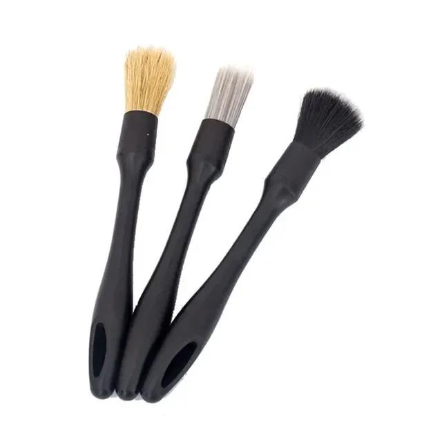 NOUVEAU 3pcs Brosse de Nettoyage pour Aérateur de Climatisation de Voiture, Nettoyage de Fissures, Balayage de Poussière, Dépoussiérant pour Intérieur de Voiture avec Brosse, Ensemble d'Outils de Lavage de Voiture