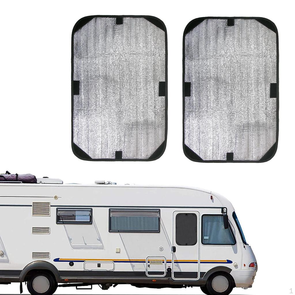 2 Pcs RV Door Window Shade Cover 15.94x24.41inch Waterproof for Motorhome Trailer Travel