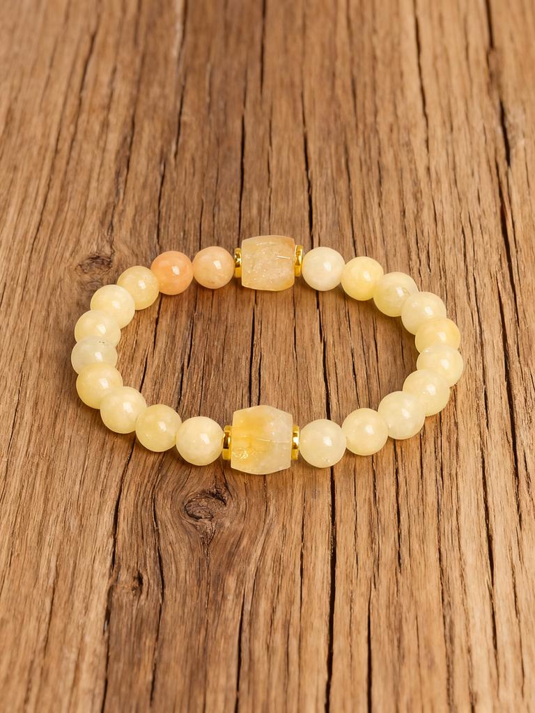 Natural Stone Citrine Braceet For Women Faceted Square Beads Chakra Healing Jewelry Brings Vigour Wealth Yellow Crystal Jewelry