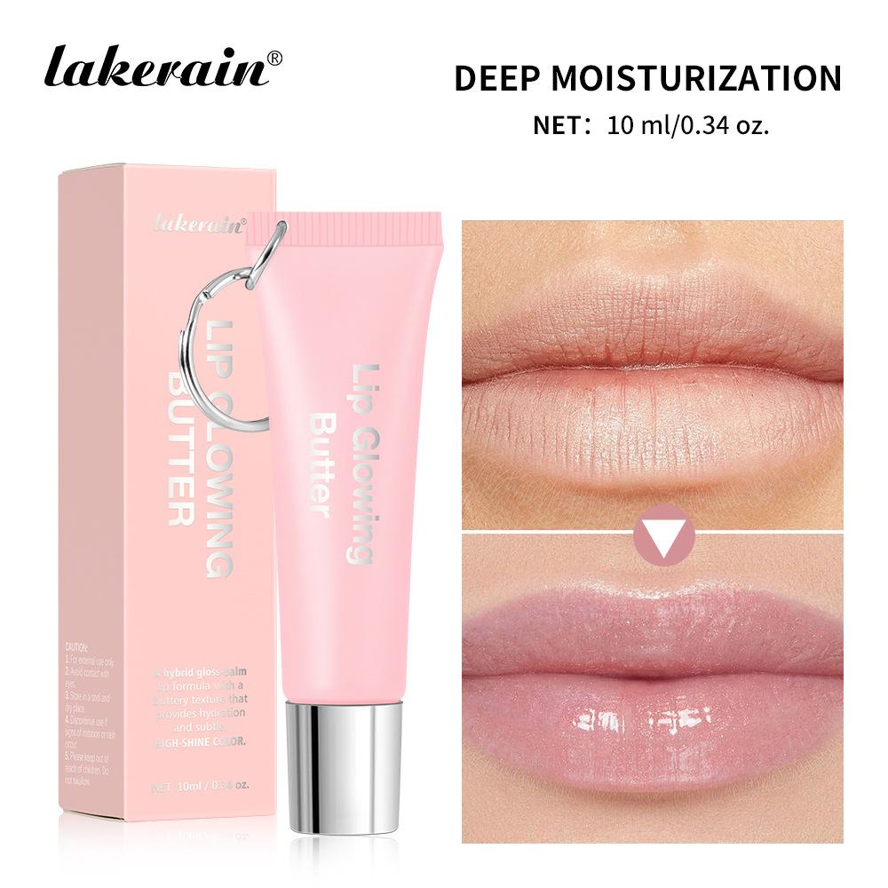 Lip Gloss Lip Oil Plumper Long Lasting Keychain Glowing Butter Moisturizing Pink Nourishing Makeup Care Hydrating Lipstick