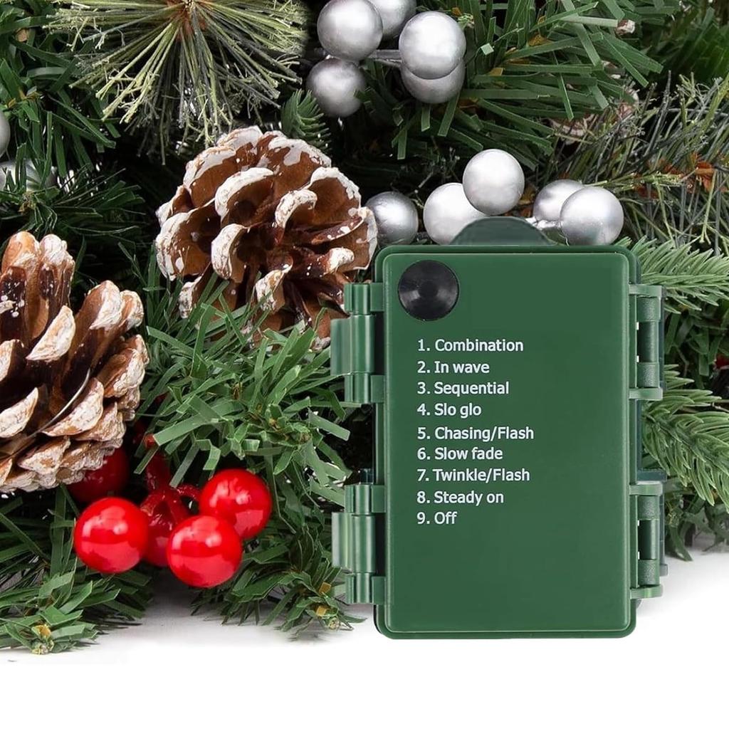 Faux Holiday Planter Filler, LED Christmas Planter Decor, Outdoor Christmas  With Lights, Pre-Lit Christmas Planter Decor, 8 Light Modes