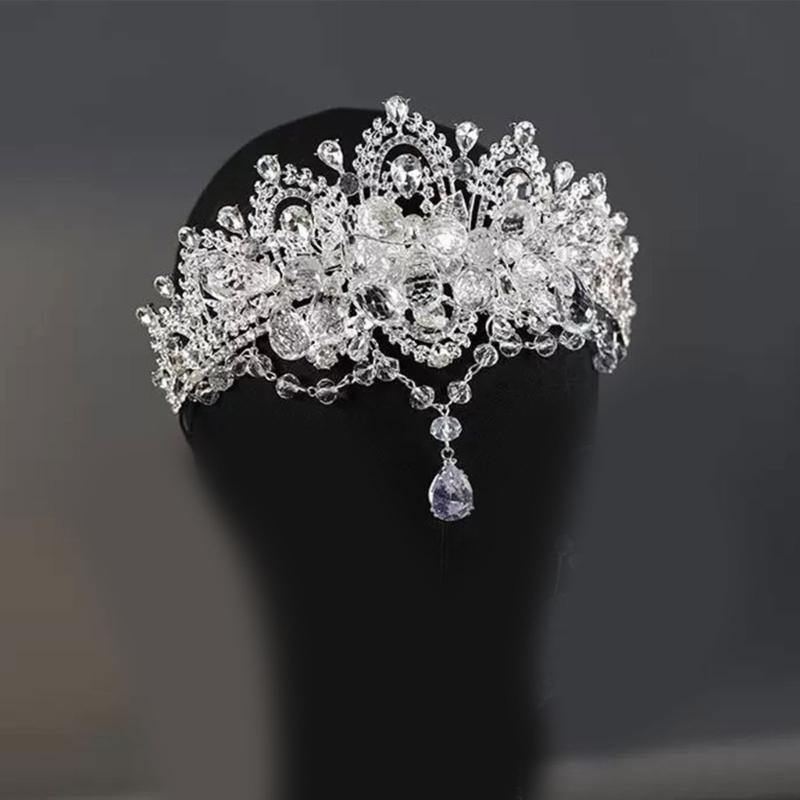 Elegant Metal Crowns Headpiece Fashion Hairpiece For Weddings Birthdays Royal Event Practical Design Comfortable Wear