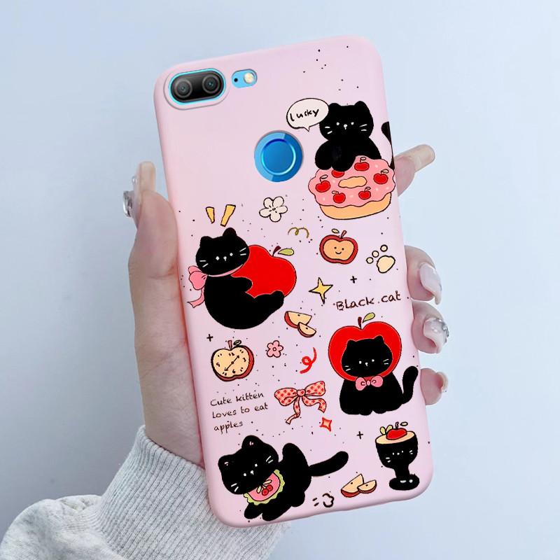 For Honor 9 Lite LLD-L21 LLD-L31 Phone Case Flower Girl Design Soft Silicone TPU Back Housing for Honor 9 STF-L09 STF-AL10 Cover