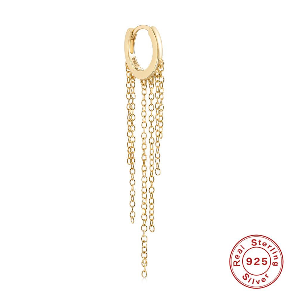 S925 Sterling Silver Classic Earrings Tassel Chain Skinny Fashion Atmospheric Design Earrings