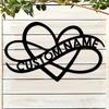 Antique Metal Heart Wall Decor Detachable Love Sign for Kitchen Living Room Valentine