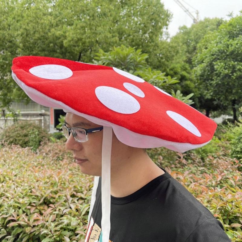 Kreativer Übergroßer Pilzhut Für Frauen Männer Unisex Rollenspiel Kopfbedeckung Hut Halloween Party Kostümzubehör