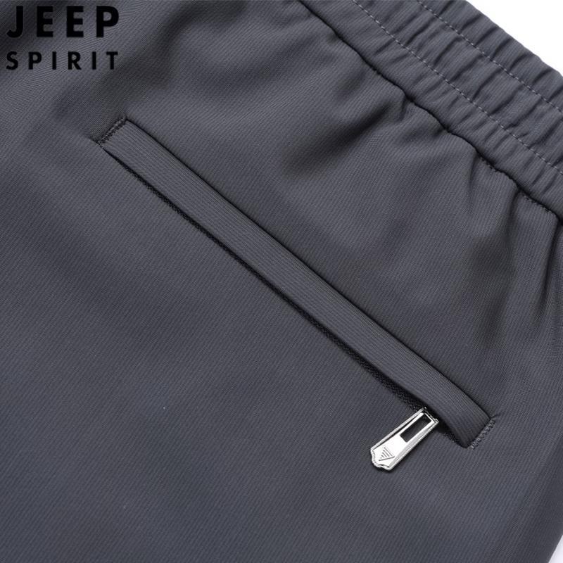 JEEP SPIRIT Men's High-Elastic Straight Casual Pants