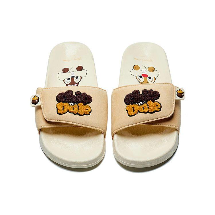 Disney X Li Ning Rubber Sole Quiet Slide Slippers Women's Straw Gold AGAS002-7