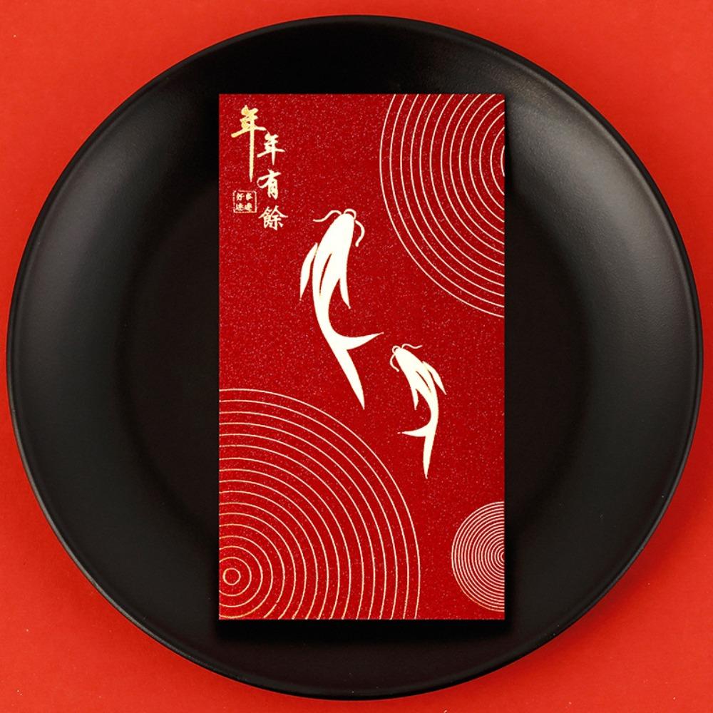 6Pcs Chinese Style Red Envelopes Gold Foil Design 2026 Luck Money Bag  Spring Festival