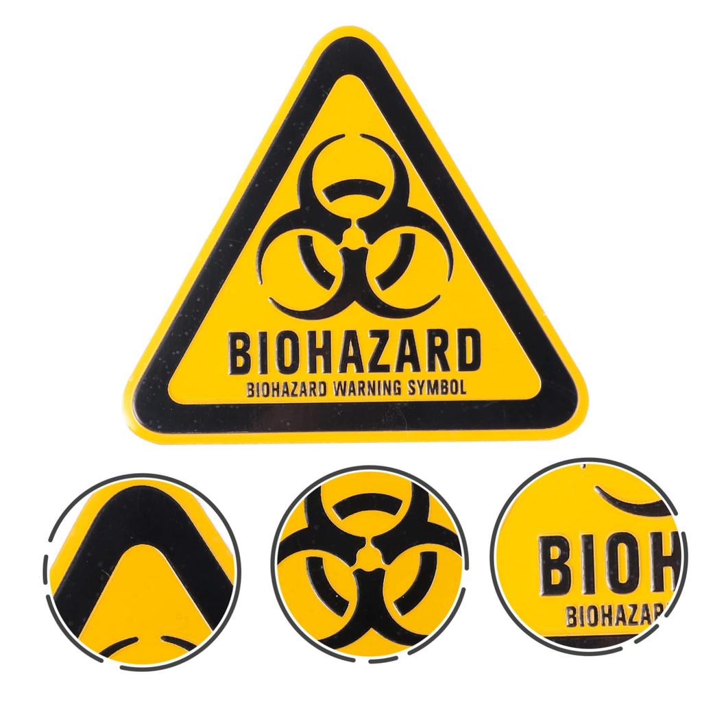 HONMEET 1 Piece Biohazard De Sticker Decorative Sticker Danger Design