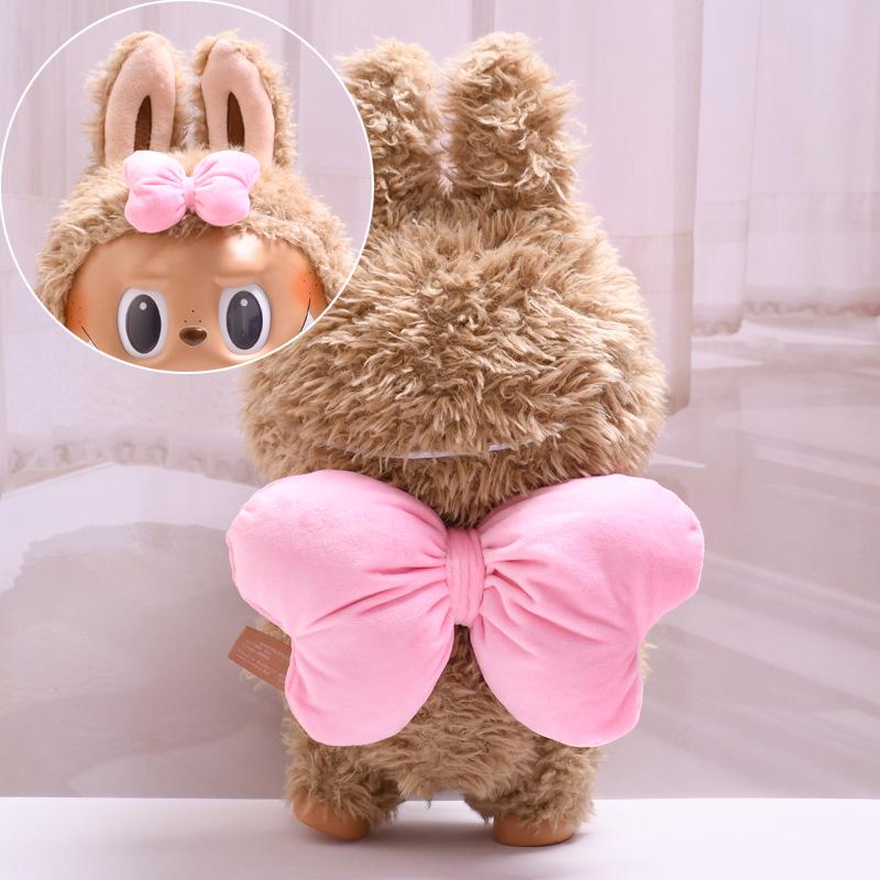 38cm Labubu Plush Doll Casual Outfit Set with Hat (Clothes Only)