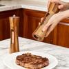 High Quality 8 Inch Pepper Grinder Wood Acrylic Salt Grinder Refillable Durable Spices Grinder Household Gadget