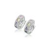 Elegant Multi-Color Diamond 925 Sterling Silver Earrings - Versatile Hip Hop Studs and Shiny Hoops for Women
