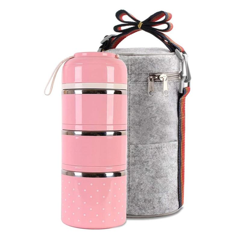 3 level lunch box insulation stainless steel bento bento outdoor lunch chair portable lunch chair bento soup container leakage kitchen kitchen 3 layer