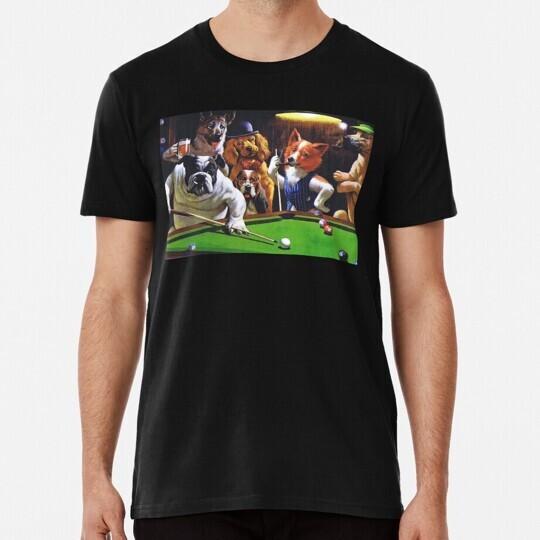 Dogs Playing Pool S To 5XL T-Shirt