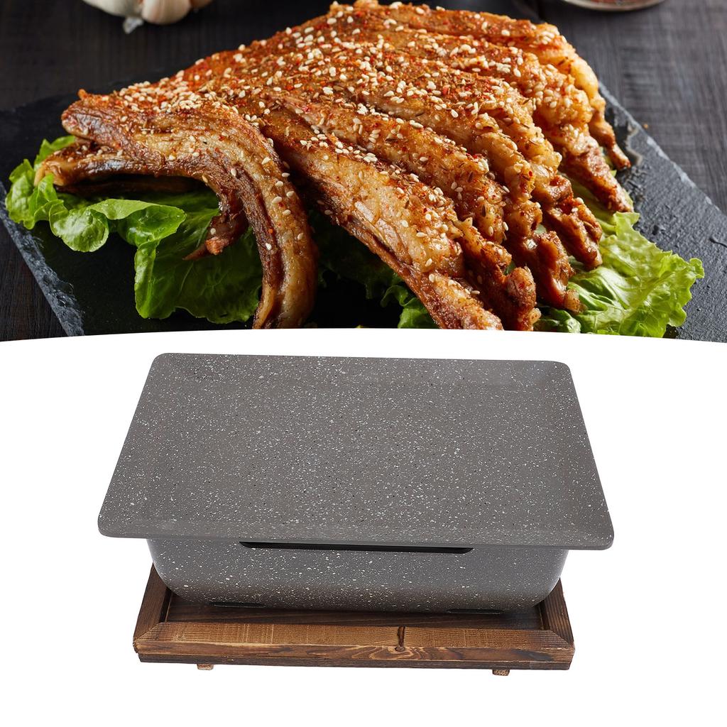 Tragbarer Grillofen, Hitzebeständige Holzisolierbasis, Haushaltsgröße S, Gravur des Geschäftsnamens, Vereinfachen Sie Ihren Grillvorgang mit Holzkohle oder Kerzen, Com