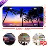 D Flatpc Metal Sign with Tropical Palm Tree Sunset Design Suitable for Home CafeGarage or Holiday DecorationOutdoor Decor