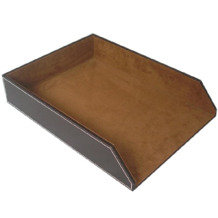 Space Saving Document Management Tray File Holders With Reinforced Panel And Velvet Interior For Workplace Neatness