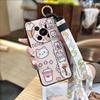 Cartoon Ring Phone Case For ZTE Blade V70 Max/Nubia V70 Max Shockproof Wristband Phone Holder Wrist Strap Silicone Cute