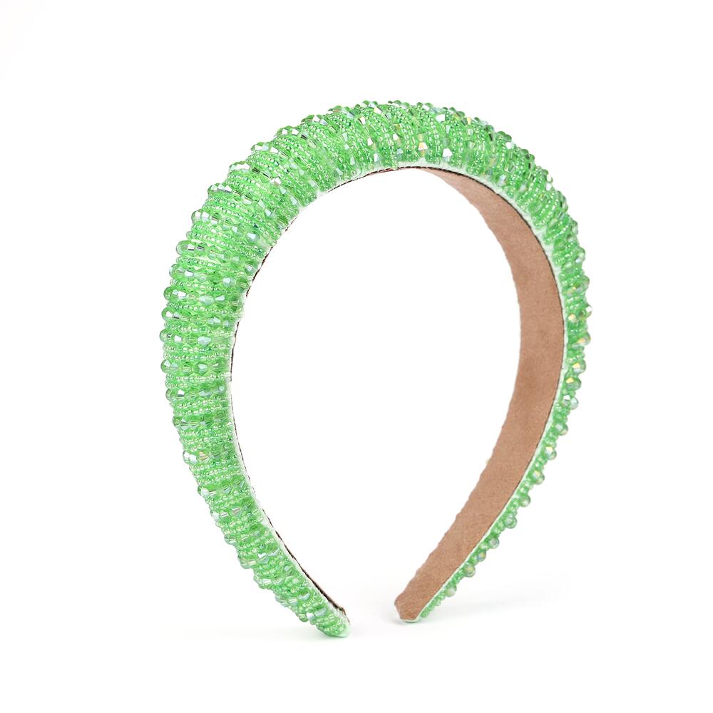 Baroque Rhinestone Headband Crystal Padded Hair Band Glittering Hair Accessories for Women Girls