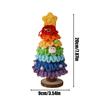 Christmas Tree 7-Layer Gradient Colors Knitting Crochet Christmas Tree Holiday Ornaments for Car Home Tabletop Fireplace Mothers