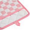 Pink Checkered Pot Holder, Checkerboard Potholders for Kitchen, Silicone Pot Holders with Pocket for Kitchen Clearance 2 Pack Set, Hot Pads and Oven