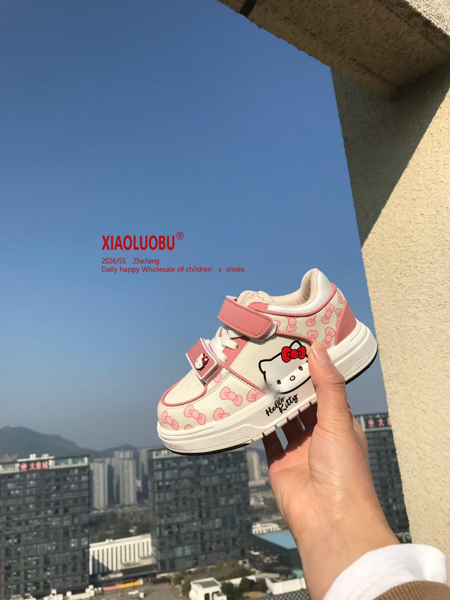 2026 Spring Kids  Trendy Cartoon Casual Shoes - Boys & Girls Korean Style Sneakers 29 розовый