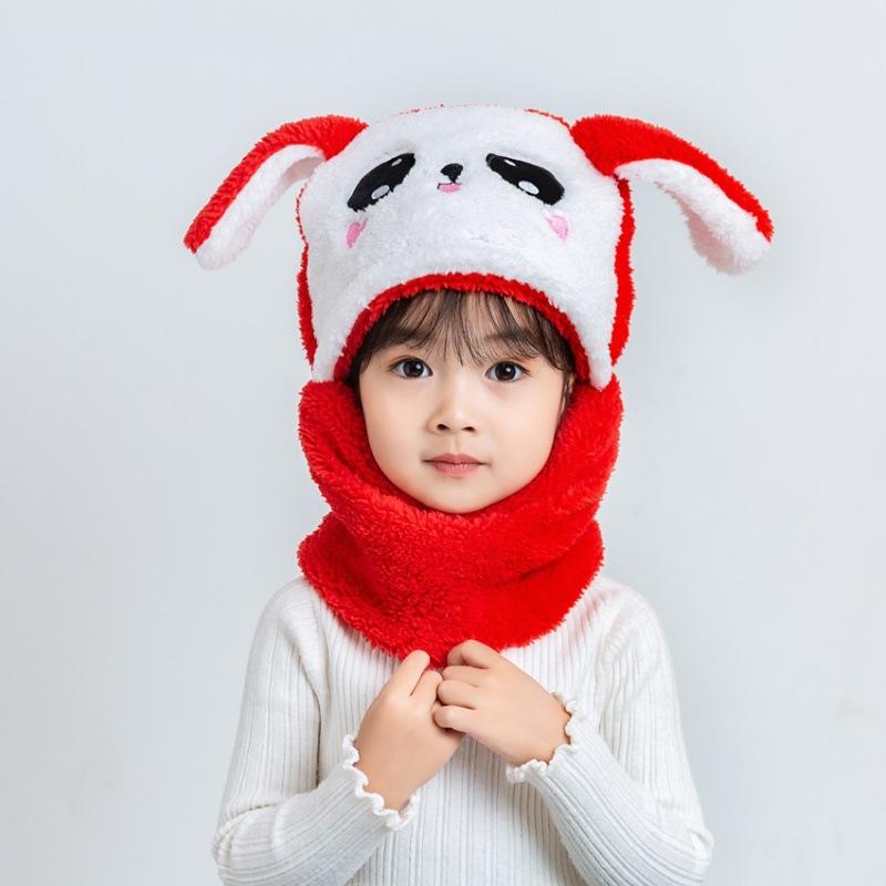 2-8 Years Old Baby Winter Hat Fleece Lined Girls Boys Infant Caps for Kids Earflap Scarf Knitted Beanie Balaclava Skull Caps