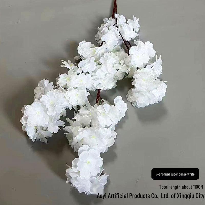 Artificial Cherry Blossom Branch - Dense 3-Prong/4-Prong Cherry Blossom Wedding Decoration