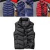 Fashionable Mens Quilted Coat Vest Waistcoat Parka With Solid Pattern And Regular Fit