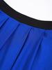 Girls Cheerleading Dance Performance Skirt: Contrast Color Elastic Waistband Two Layers Pleated Skirt for Competition