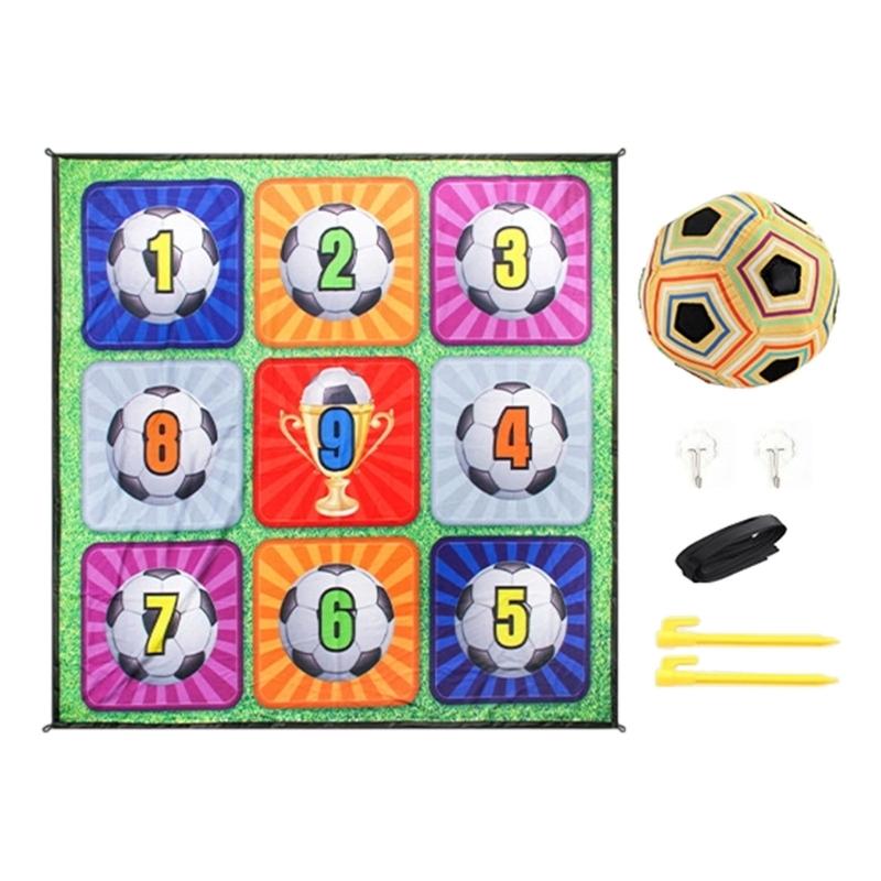 Увлекательный футбольный тренировочный щит для детей, развивающий координацию. Складная конструкция, 150 см жёлтый