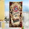 Bayern Munich Football Artwork Customize Your Name Beach Towel Soft Durable Quick-Dry