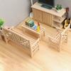 Realistisches Holz Zakka Realistisches Rollenspiel für Kinder Rollen-Ausstellungsbänke Stuhlmodell Spielzeugstuhl 1:12 Puppenhaus