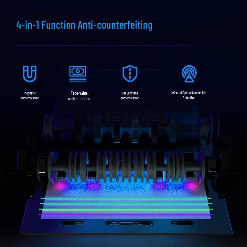Deli Smart Voice Mixed Denomination Banknote Counter CN plug (adapter included)