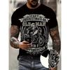 Pánské Módní 3D Tištěné Pánské Tričko Kulatý Výstřih Krátký Rukáv Trendy Street Wear