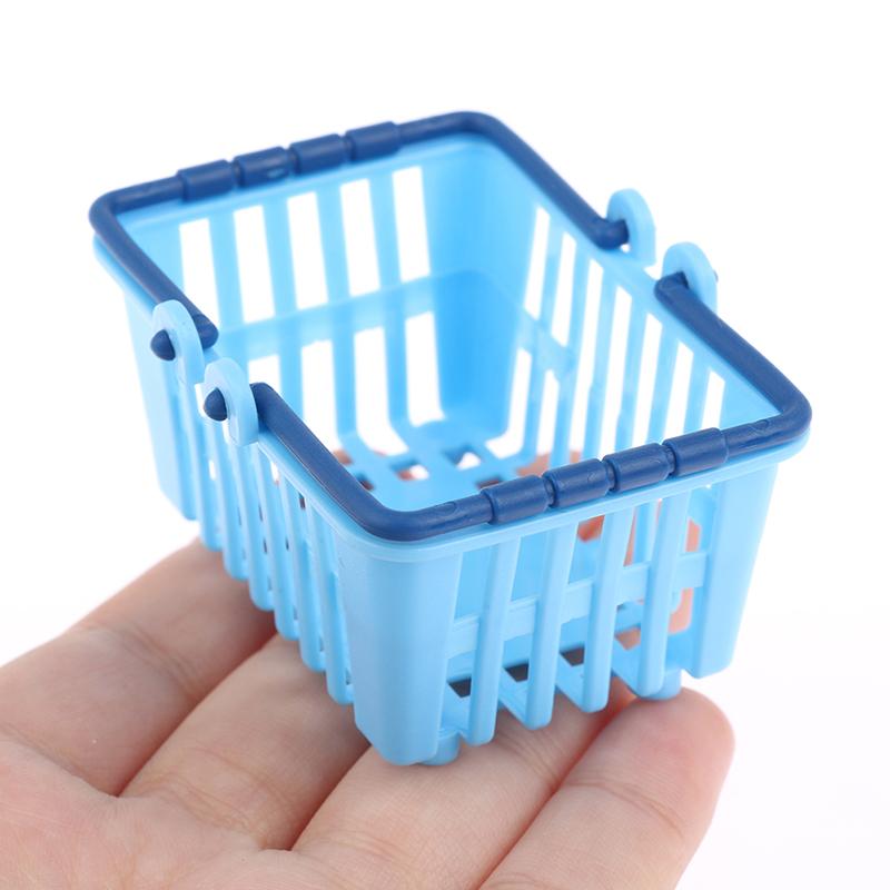 Shopping Basket Toys Kids Mini Supermarket Shopping Hand Basket Model Dollhouse