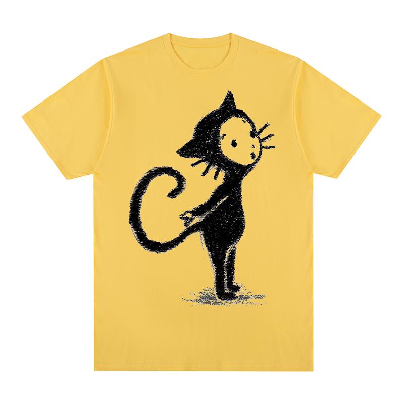 Yoshitomo Nara Vintage Tshirt Cat Girl Graphic Creative New Arrival Cotton Men T shirt New TEE TSHIRT Womens tops