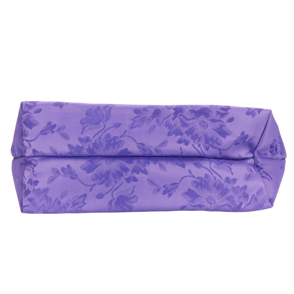 Used FEILER Tote Bag Nylon/Synthetic leather purple Floral