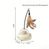 UFO Electric Cat Teaser Toy - Smart Interactive Stick with Bell  Feather, Replaceable Training Pet Supplies for Indoor Cats