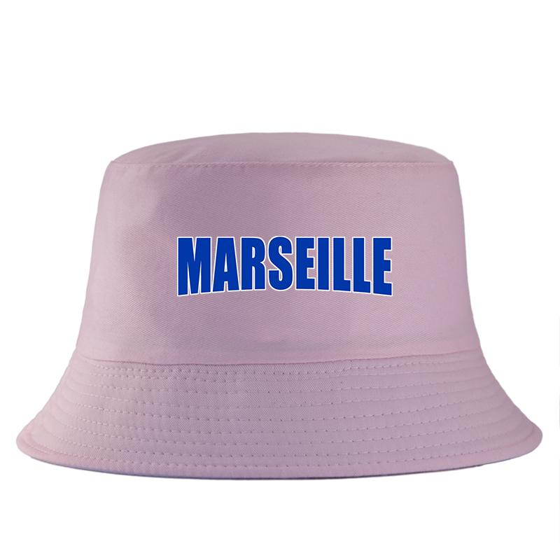MARSEILLE Frankreich Stadt Druck Eimerhut Unisex Damen Baumwolle Sommer Sonnenschutzmütze Streetwear Panama Hut Unisex Outdoor Strand Angelhüte