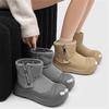 2025 new small thick-soled snow boots women's winter big-headed cotton boots piled and thickened warm snow cotton shoes