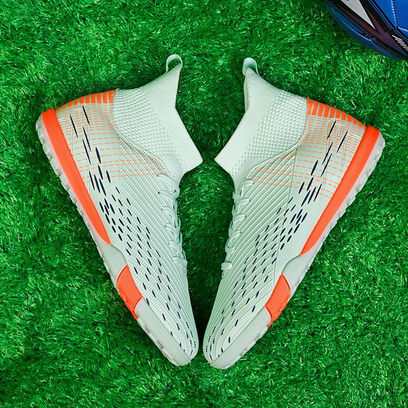 35-45Kids Soccer Shoes  Adult Large Fashion Long Nail High Top Football Shoes Football Training Sneakers