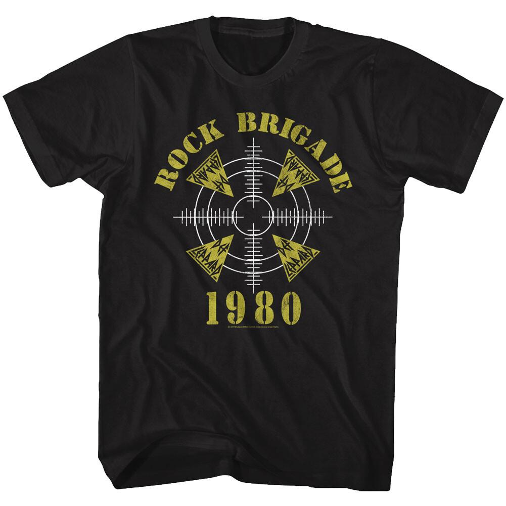 Def Leppard Rock Brigade 1980 Men T Shirt Rock Music Band Merch XL