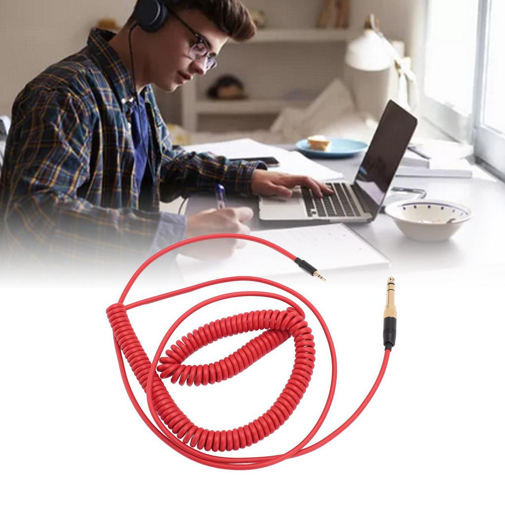 Coiled Hdphone Cable Gold Plated Connector Replacement Hdset Sound Cord for NC700 QC45 QC35 QC25 OE2 OE2i SoundTrue